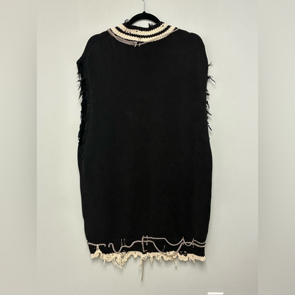 BNWT $1250 R13 Oversized Chain Embellished Vest Dress Large - Picture 12 of 12